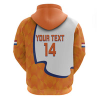 Custom Netherlands Football Zip Hoodie 2025 Go Champions Holland