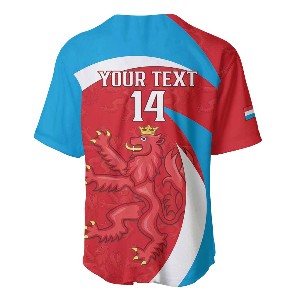 Custom Luxembourg Football Baseball Jersey Allez Les Lions Rouges