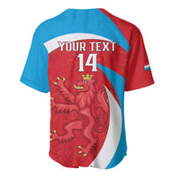Custom Luxembourg Football Baseball Jersey Allez Les Lions Rouges