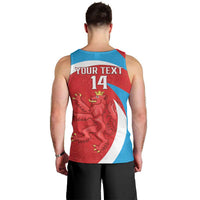 Custom Luxembourg Football Men Tank Top Allez Les Lions Rouges
