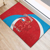Custom Luxembourg Football Rubber Doormat Allez Les Lions Rouges