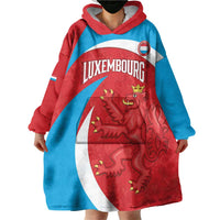 Custom Luxembourg Football Wearable Blanket Hoodie Allez Les Lions Rouges