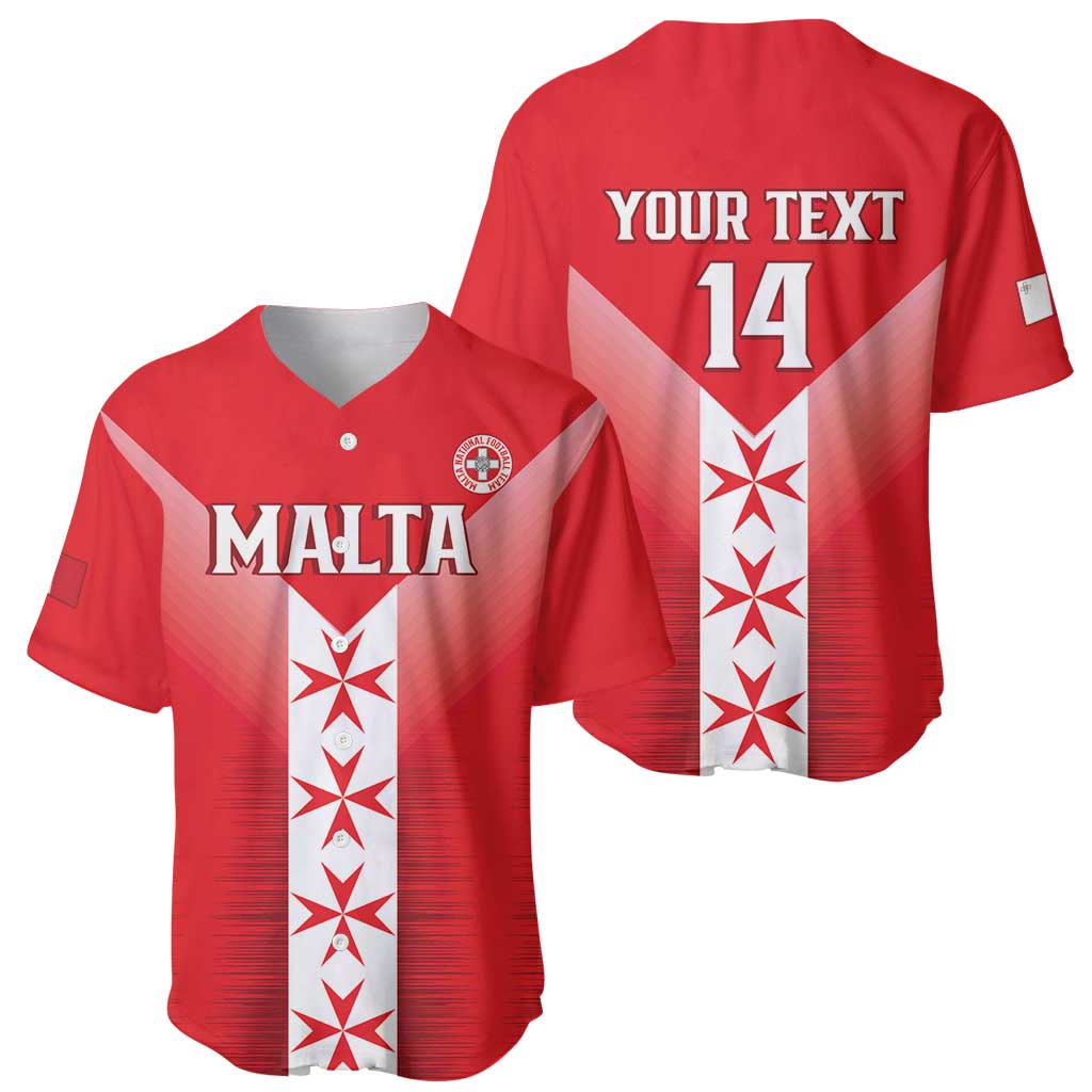 Custom Malta Football Baseball Jersey Maltese Cross Sporty Style