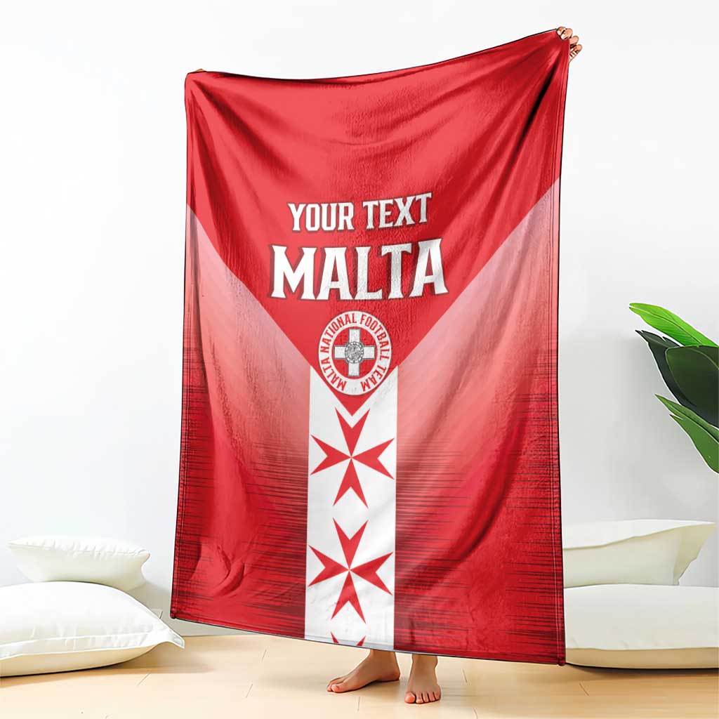 Custom Malta Football Blanket Maltese Cross Sporty Style