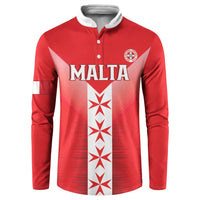 Custom Malta Football Button Sweatshirt Maltese Cross Sporty Style