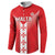 Custom Malta Football Button Sweatshirt Maltese Cross Sporty Style
