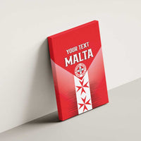 Custom Malta Football Canvas Wall Art Maltese Cross Sporty Style