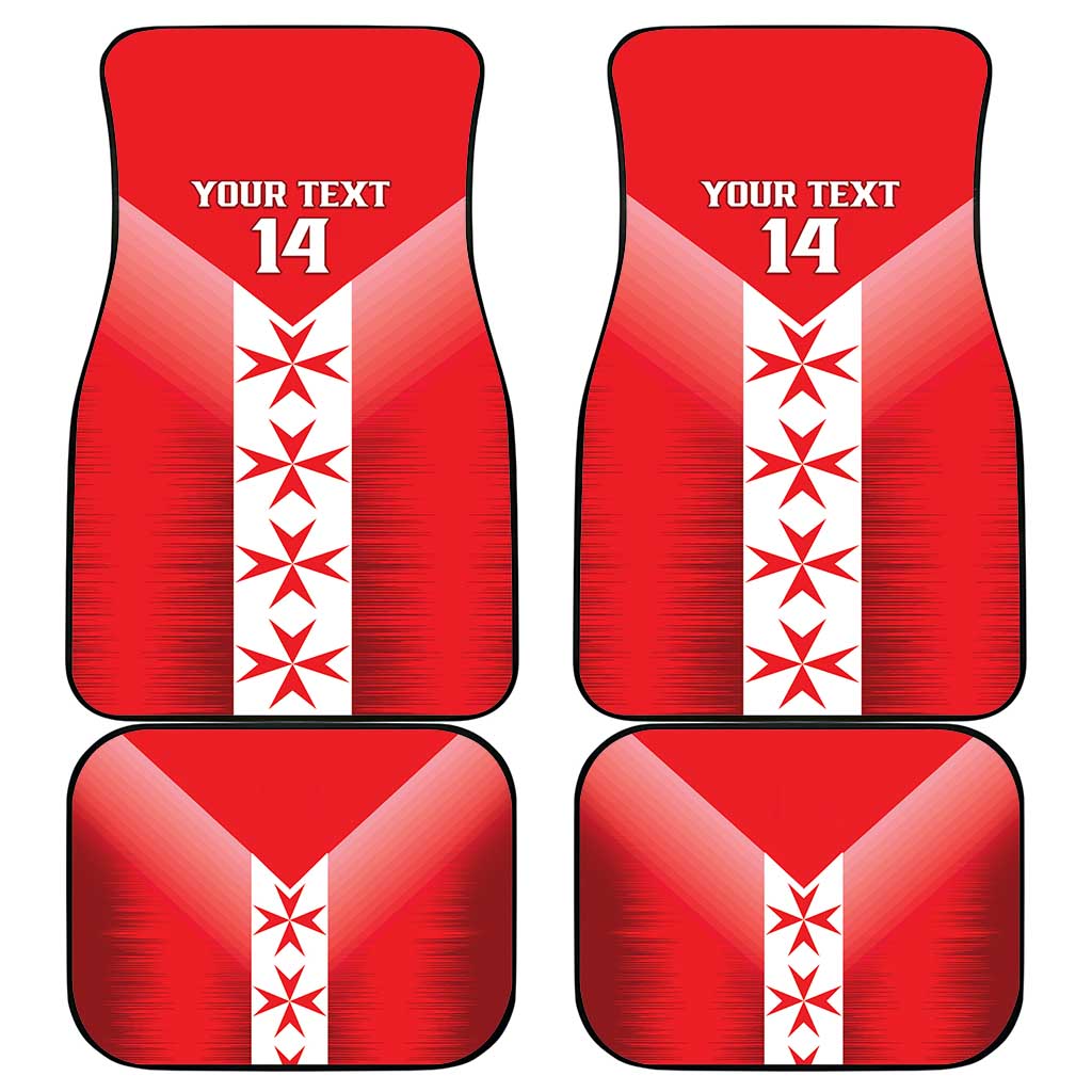 Custom Malta Football Car Mats Maltese Cross Sporty Style