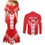 Custom Malta Football Couples Matching Mermaid Dress and Long Sleeve Button Shirt Maltese Cross Sporty Style