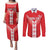 Custom Malta Football Couples Matching Puletasi and Long Sleeve Button Shirt Maltese Cross Sporty Style