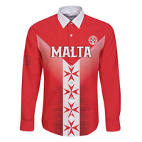 Custom Malta Football Family Matching Off Shoulder Maxi Dress and Hawaiian Shirt Maltese Cross Sporty Style