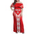 Custom Malta Football Family Matching Off Shoulder Maxi Dress and Hawaiian Shirt Maltese Cross Sporty Style
