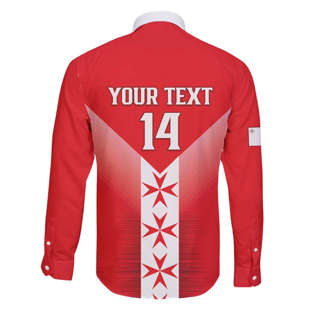 Custom Malta Football Family Matching Off Shoulder Short Dress and Hawaiian Shirt Maltese Cross Sporty Style