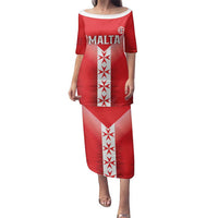 Custom Malta Football Family Matching Puletasi and Hawaiian Shirt Maltese Cross Sporty Style