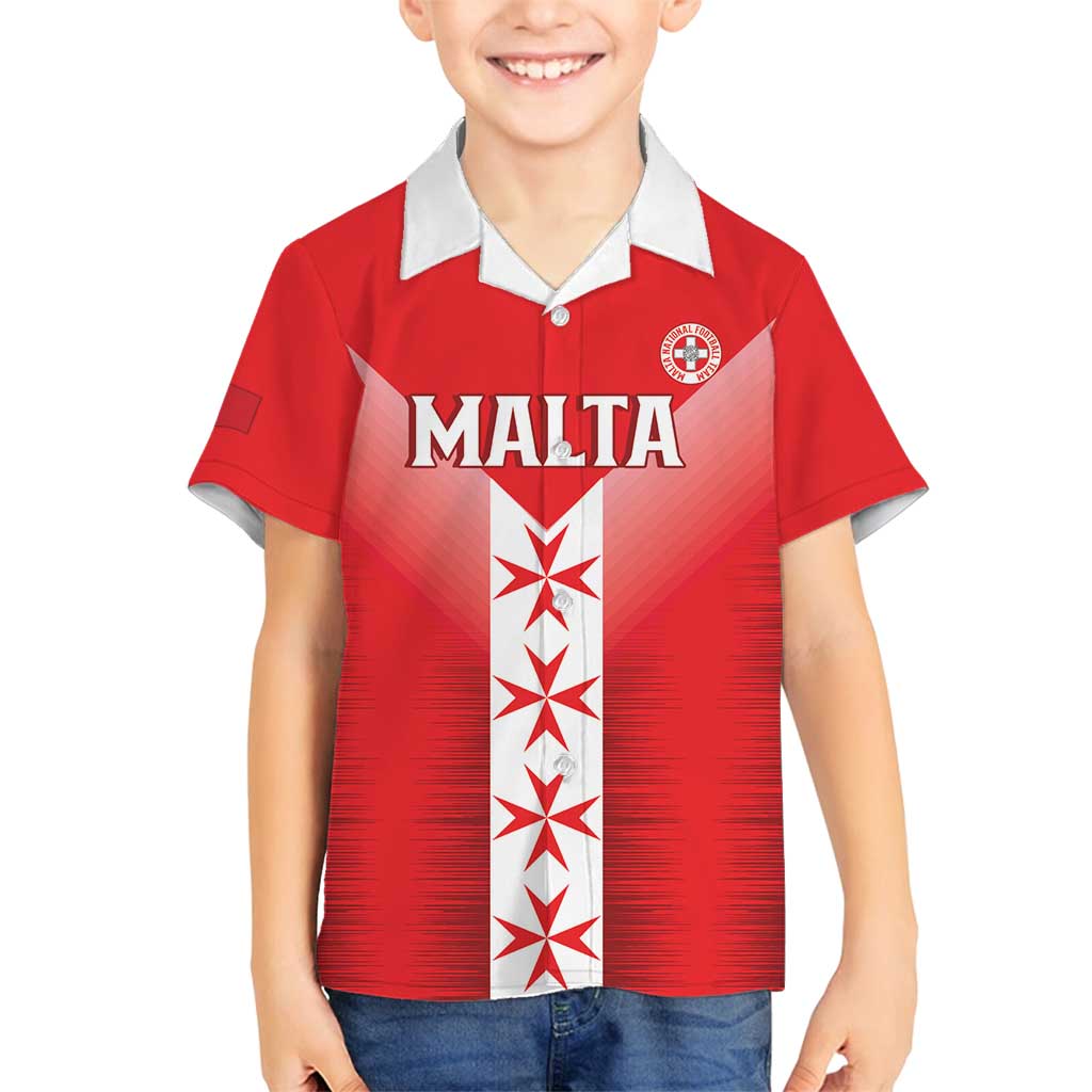 Custom Malta Football Family Matching Puletasi and Hawaiian Shirt Maltese Cross Sporty Style