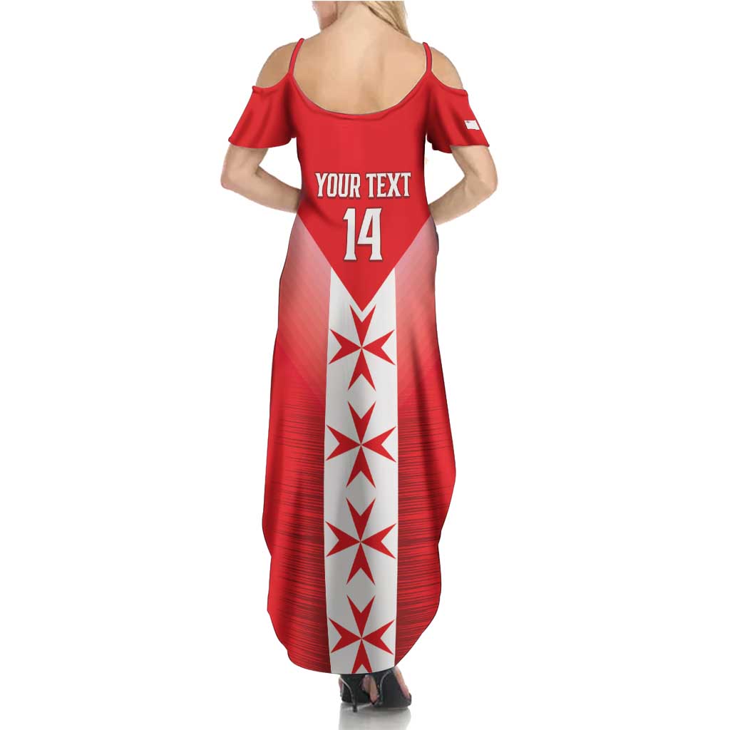 Custom Malta Football Family Matching Summer Maxi Dress and Hawaiian Shirt Maltese Cross Sporty Style
