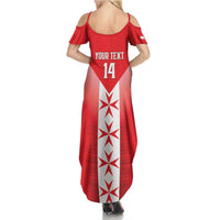 Custom Malta Football Family Matching Summer Maxi Dress and Hawaiian Shirt Maltese Cross Sporty Style