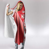 Custom Malta Football Hooded Blanket Maltese Cross Sporty Style