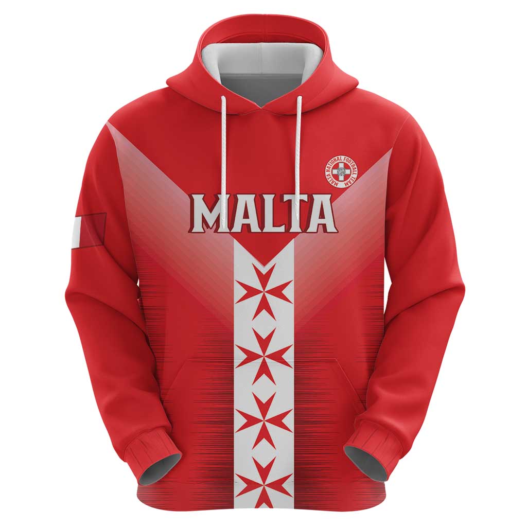 Custom Malta Football Hoodie Maltese Cross Sporty Style