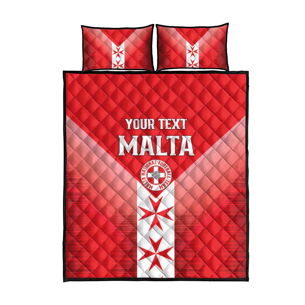 Custom Malta Football Quilt Bed Set Maltese Cross Sporty Style