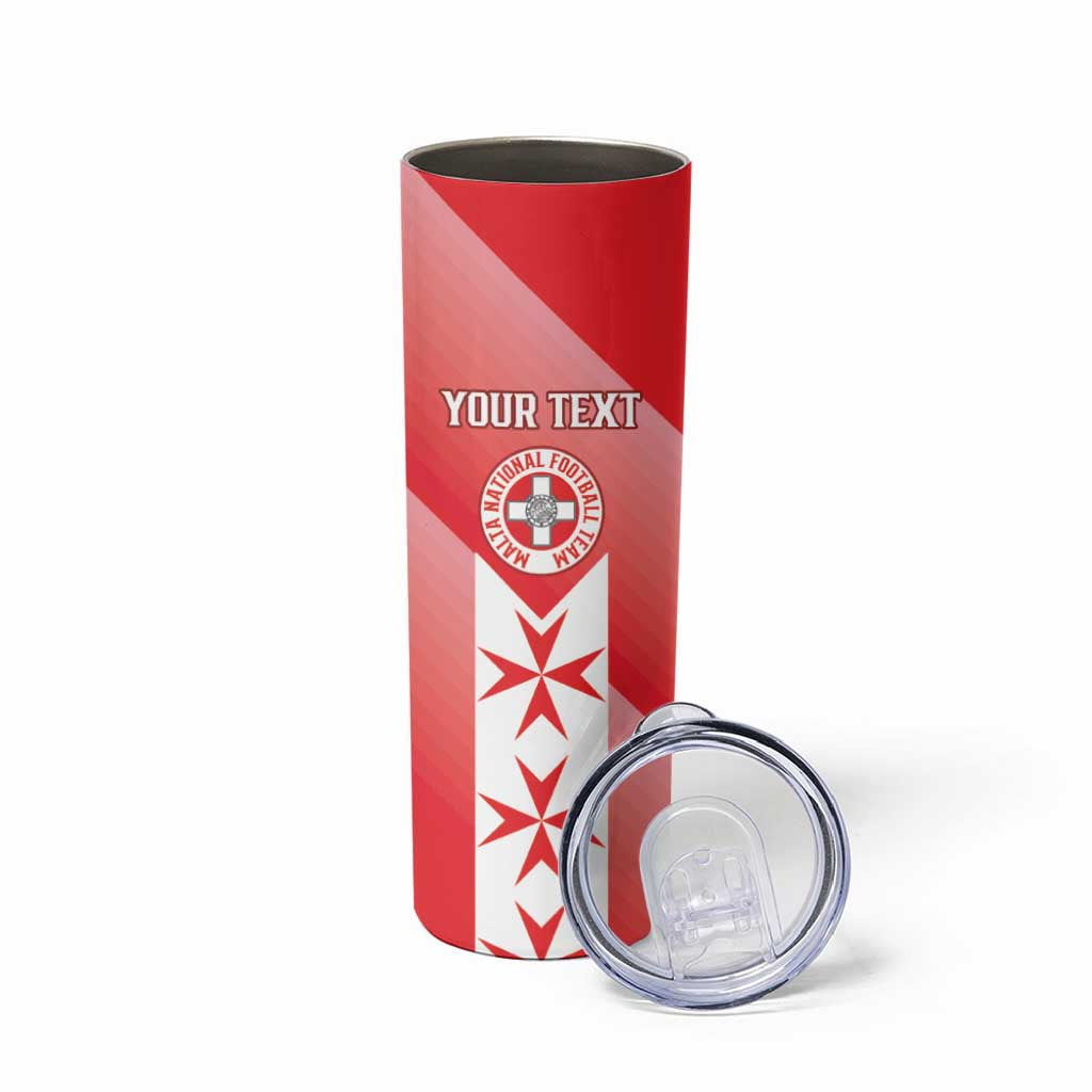 Custom Malta Football Skinny Tumbler Maltese Cross Sporty Style