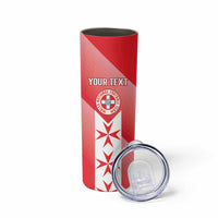 Custom Malta Football Skinny Tumbler Maltese Cross Sporty Style