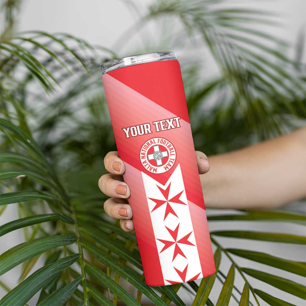 Custom Malta Football Skinny Tumbler Maltese Cross Sporty Style