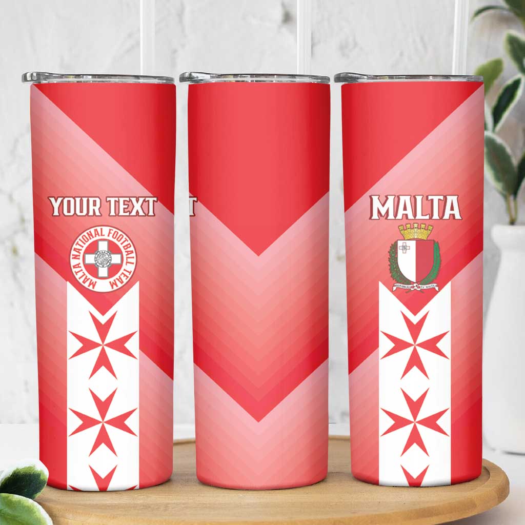 Custom Malta Football Skinny Tumbler Maltese Cross Sporty Style