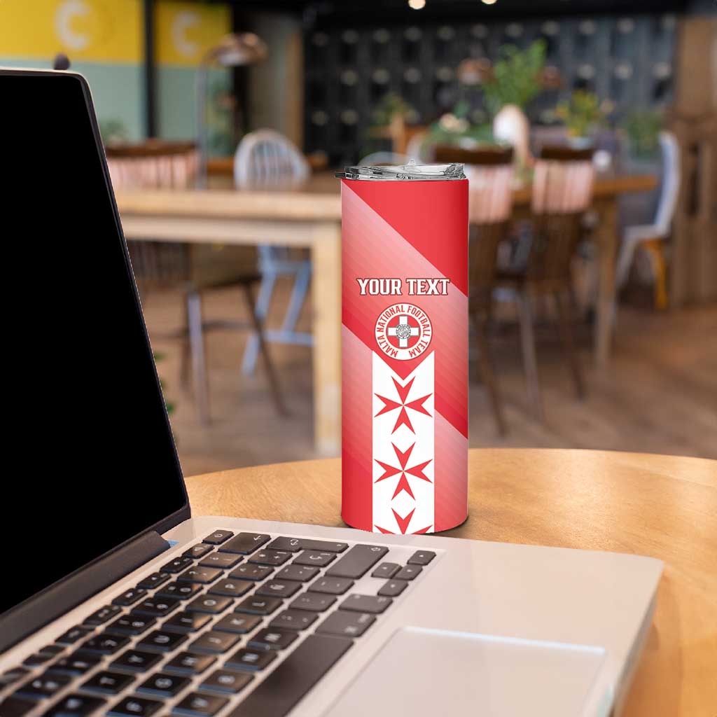 Custom Malta Football Skinny Tumbler Maltese Cross Sporty Style