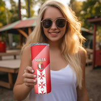 Custom Malta Football Skinny Tumbler Maltese Cross Sporty Style