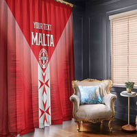 Custom Malta Football Window Curtain Maltese Cross Sporty Style
