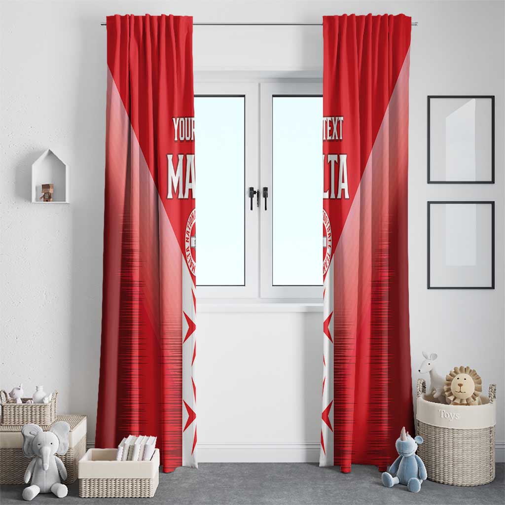 Custom Malta Football Window Curtain Maltese Cross Sporty Style