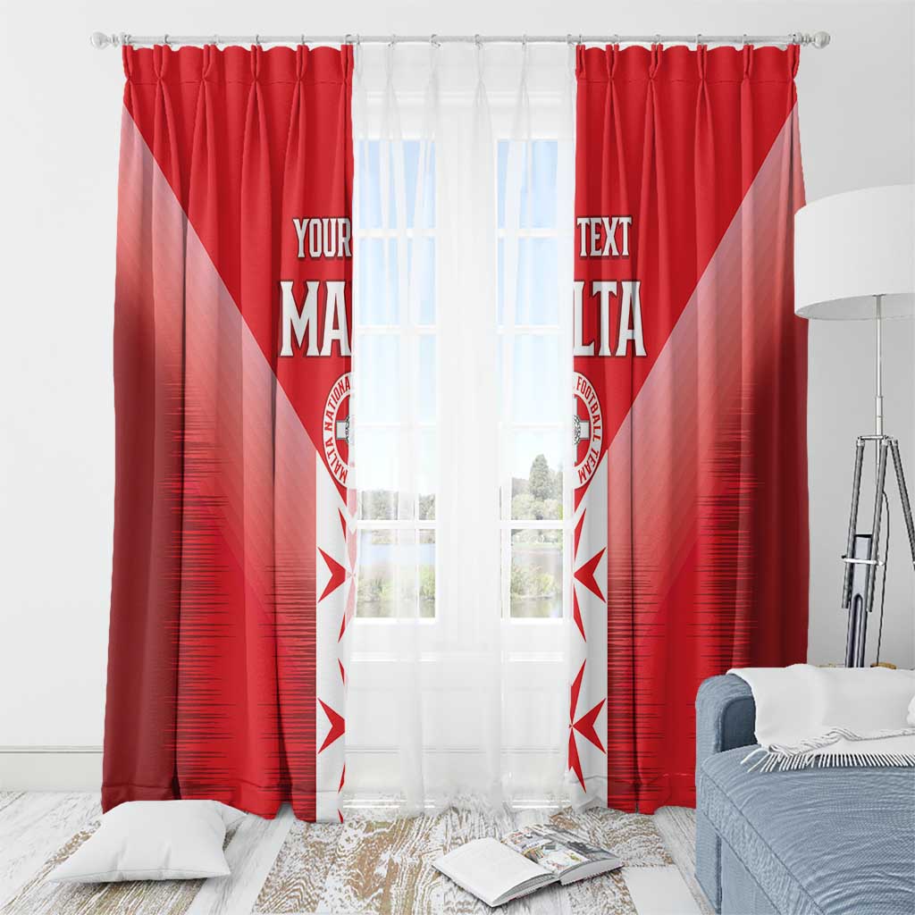 Custom Malta Football Window Curtain Maltese Cross Sporty Style