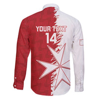 Custom Malta Football Family Matching Long Sleeve Bodycon Dress and Hawaiian Shirt Go Champions Flag Style