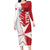 Custom Malta Football Family Matching Long Sleeve Bodycon Dress and Hawaiian Shirt Go Champions Flag Style
