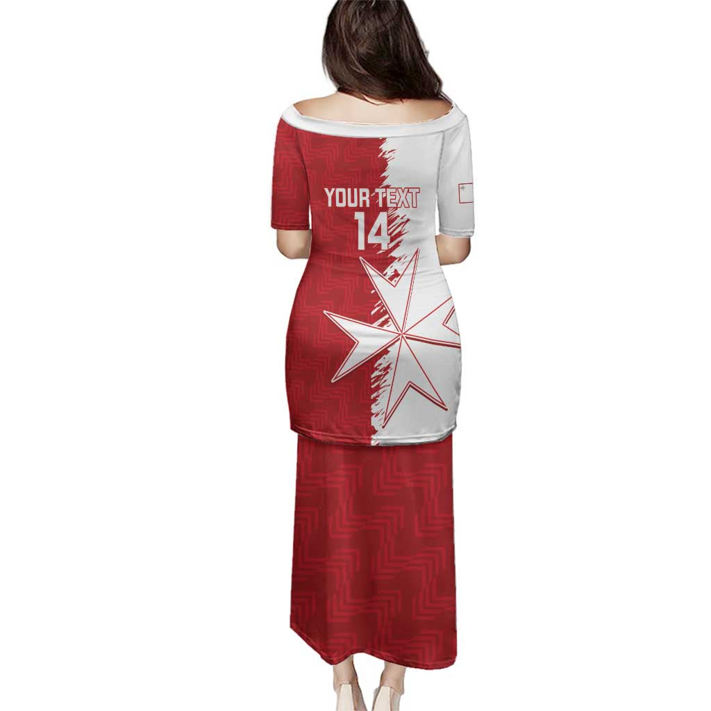 Custom Malta Football Family Matching Puletasi and Hawaiian Shirt Go Champions Flag Style