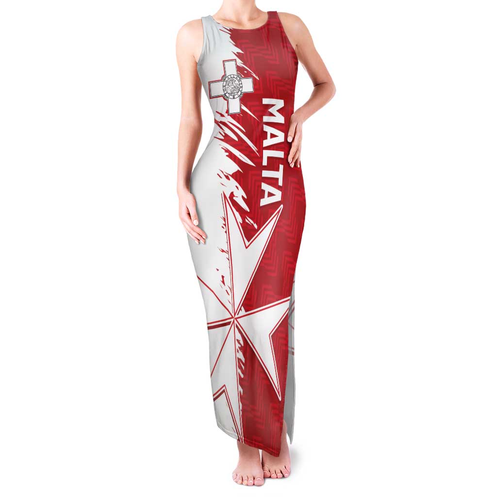 Custom Malta Football Family Matching Tank Maxi Dress and Hawaiian Shirt Go Champions Flag Style