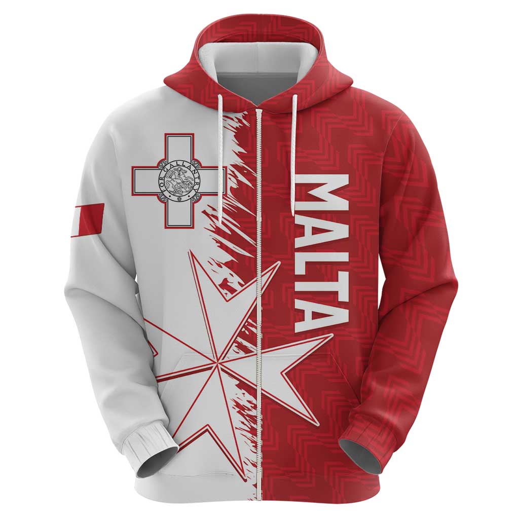 Custom Malta Football Hoodie Go Champions Flag Style