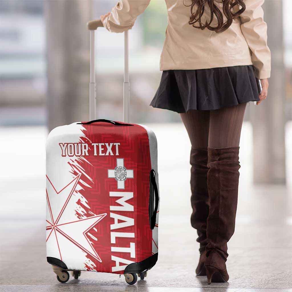 Custom Malta Football Luggage Cover Go Champions Flag Style