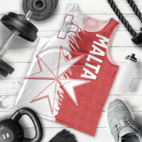 Custom Malta Football Men Tank Top Go Champions Flag Style