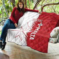 Custom Malta Football Quilt Go Champions Flag Style