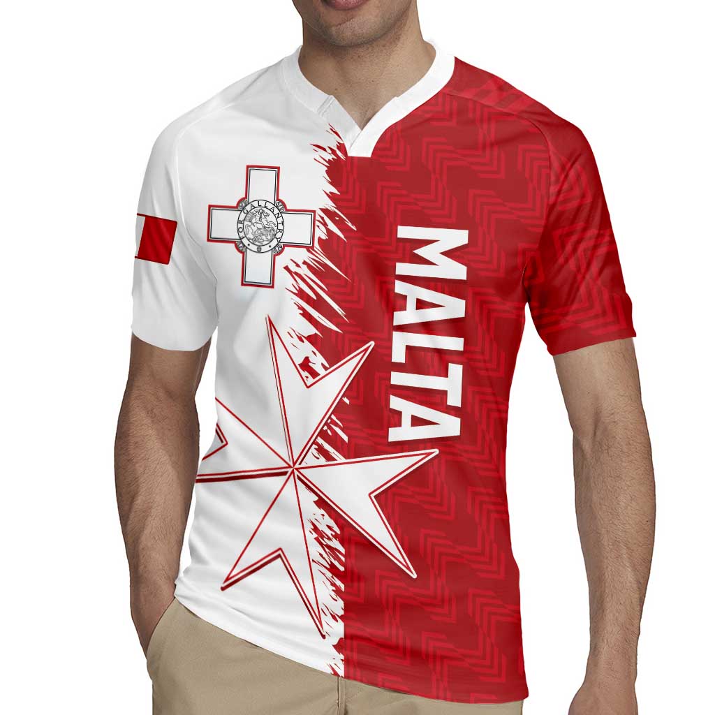 Custom Malta Football Rugby Jersey Go Champions Flag Style
