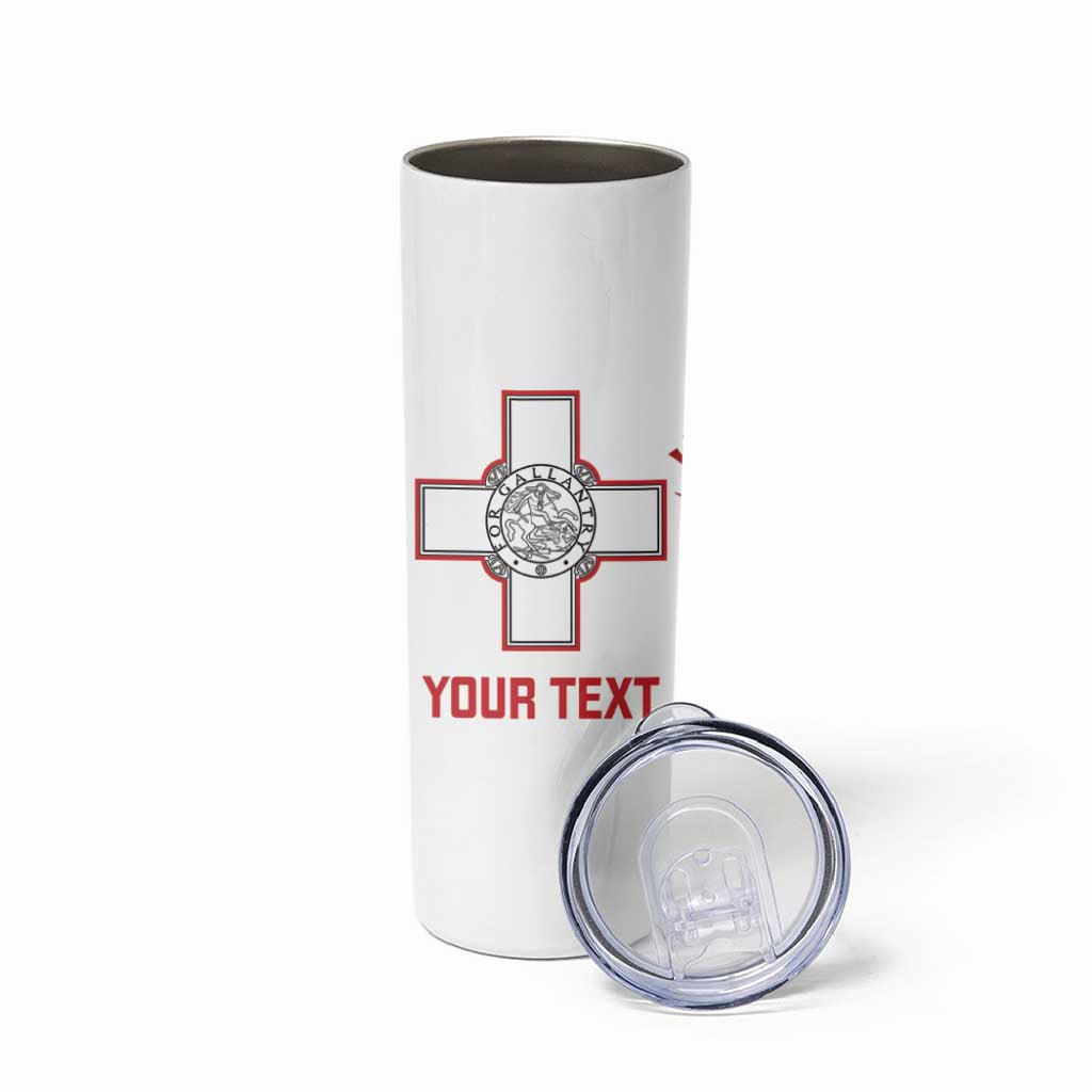 Custom Malta Football Skinny Tumbler Go Champions Flag Style
