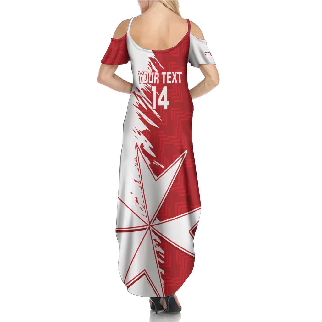 Custom Malta Football Summer Maxi Dress Go Champions Flag Style