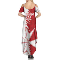 Custom Malta Football Summer Maxi Dress Go Champions Flag Style