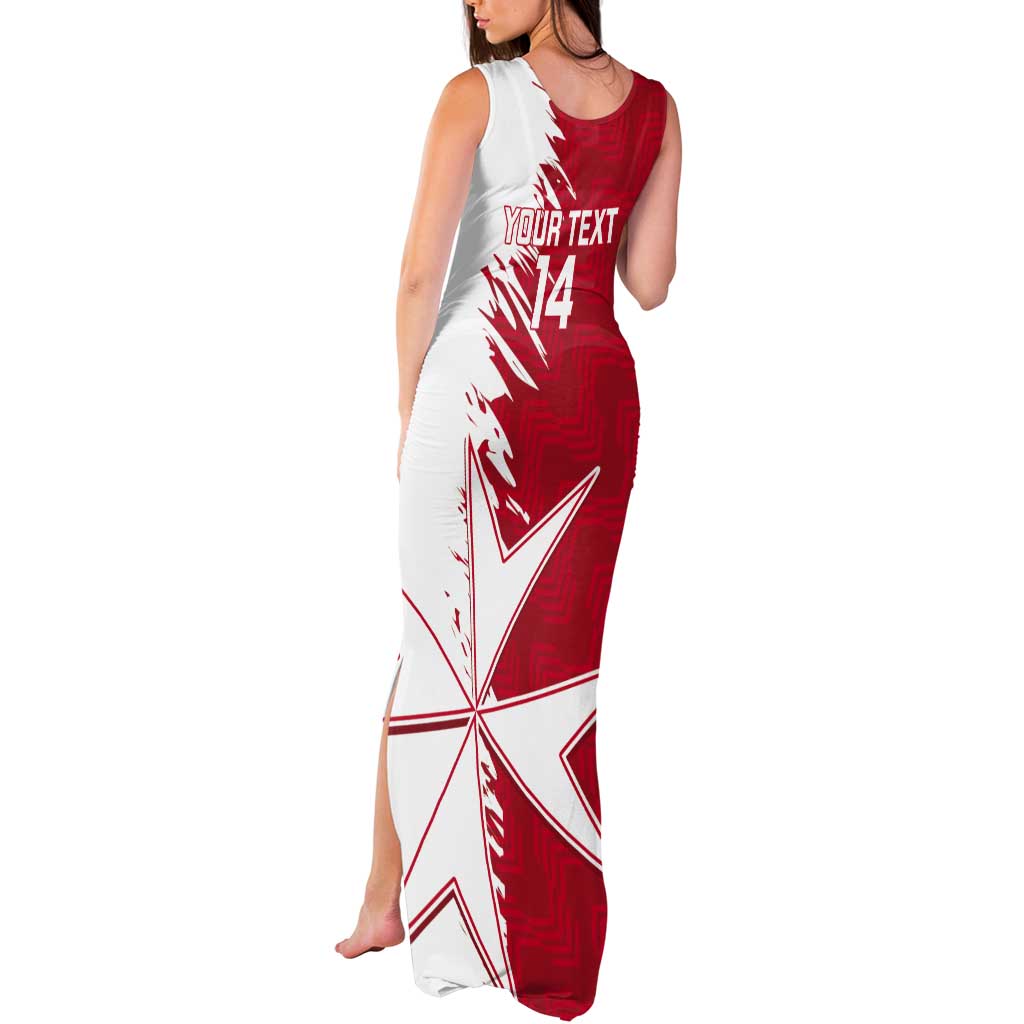 Custom Malta Football Tank Maxi Dress Go Champions Flag Style