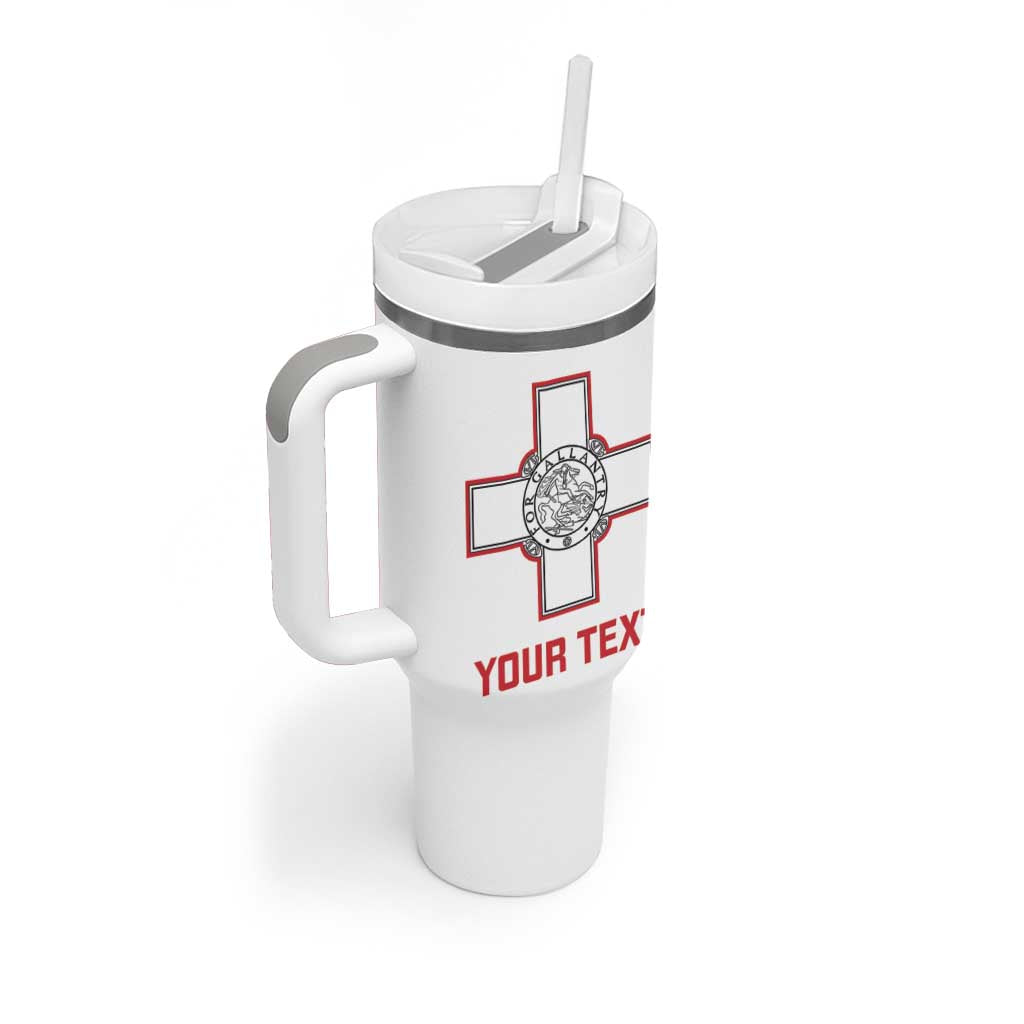Custom Malta Football Tumbler With Handle Go Champions Flag Style