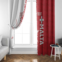 Custom Malta Football Window Curtain Go Champions Flag Style