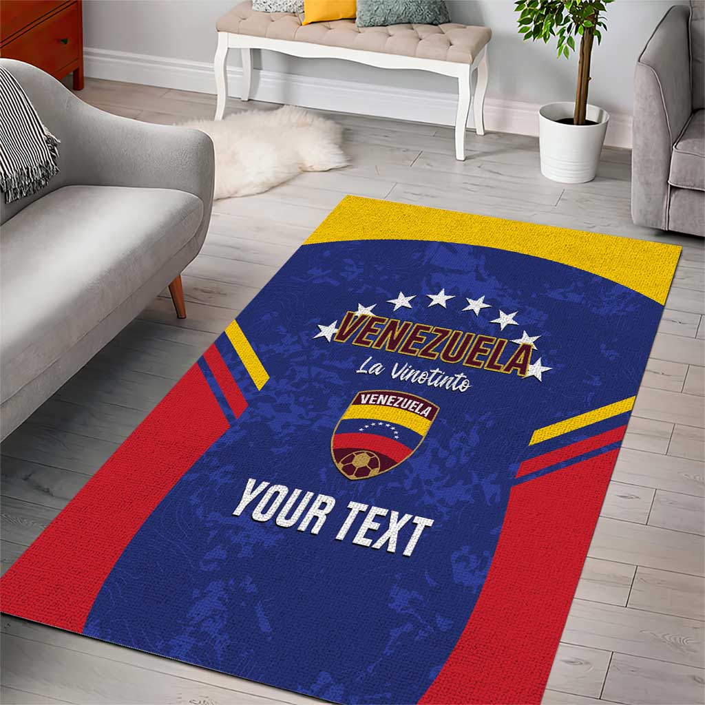 Custom Venezuela Football Area Rug Come On La Vinotinto Flag Color
