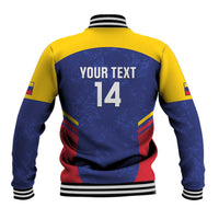 Custom Venezuela Football Baseball Jacket Come On La Vinotinto Flag Color
